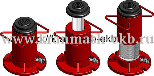 Домкраты грузовые с фиксирующей гайкой ДГ200П200Г